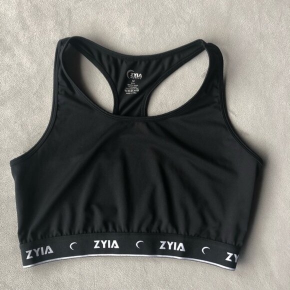 Zyia Active ~ Comfort Racer Bra ~ Womens Size Medium ~ Black - Picture 1 of 5